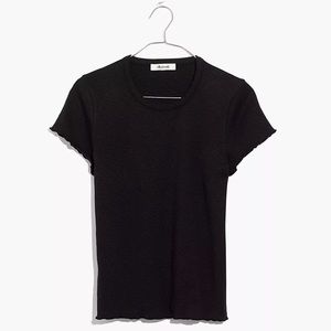 Madewell Baby Tee in Black size Large